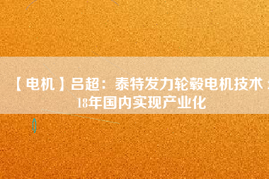 【電機(jī)】呂超:泰特發(fā)力輪轂電機(jī)技術(shù) 2018年國(guó)內(nèi)實(shí)現(xiàn)產(chǎn)業(yè)化 - TECO東元電機(jī) | 變頻器·伺服電機(jī)·減速機(jī)·電機(jī)解決方案
