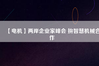【電機(jī)】兩岸企業(yè)家峰會 拚智慧機(jī)械合作 - TECO東元電機(jī) | 變頻器·伺服電機(jī)·減速機(jī)·電機(jī)解決方案