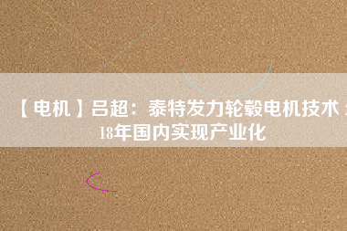 【電機(jī)】呂超:泰特發(fā)力輪轂電機(jī)技術(shù) 2018年國(guó)內(nèi)實(shí)現(xiàn)產(chǎn)業(yè)化 - TECO東元電機(jī) | 變頻器·伺服電機(jī)·減速機(jī)·電機(jī)解決方案
