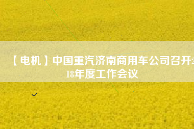 【電機(jī)】中國(guó)重汽濟(jì)南商用車公司召開2018年度工作會(huì)議 - TECO東元電機(jī) | 變頻器·伺服電機(jī)·減速機(jī)·電機(jī)解決方案