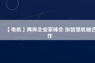 【電機(jī)】兩岸企業(yè)家峰會 拚智慧機(jī)械合作 - TECO東元電機(jī) | 變頻器·伺服電機(jī)·減速機(jī)·電機(jī)解決方案