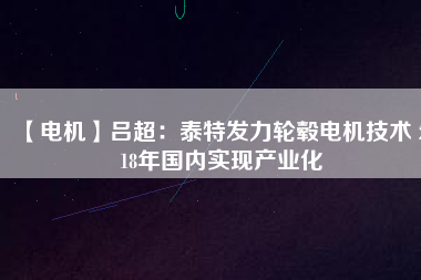 【電機(jī)】呂超:泰特發(fā)力輪轂電機(jī)技術(shù) 2018年國(guó)內(nèi)實(shí)現(xiàn)產(chǎn)業(yè)化 - TECO東元電機(jī) | 變頻器·伺服電機(jī)·減速機(jī)·電機(jī)解決方案
