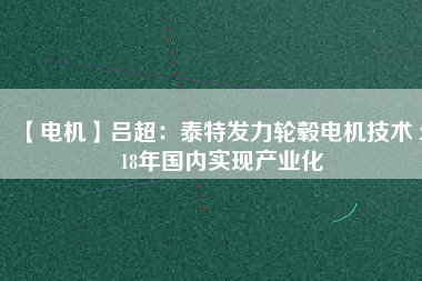 【電機(jī)】呂超:泰特發(fā)力輪轂電機(jī)技術(shù) 2018年國(guó)內(nèi)實(shí)現(xiàn)產(chǎn)業(yè)化 - TECO東元電機(jī) | 變頻器·伺服電機(jī)·減速機(jī)·電機(jī)解決方案
