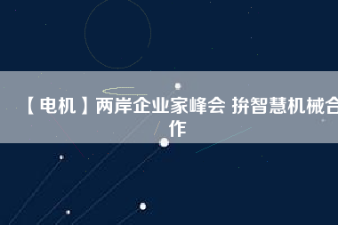 【電機(jī)】兩岸企業(yè)家峰會 拚智慧機(jī)械合作 - TECO東元電機(jī) | 變頻器·伺服電機(jī)·減速機(jī)·電機(jī)解決方案