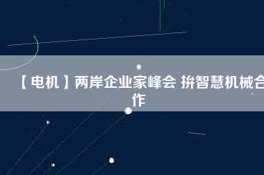 【電機(jī)】兩岸企業(yè)家峰會 拚智慧機(jī)械合作 - TECO東元電機(jī) | 變頻器·伺服電機(jī)·減速機(jī)·電機(jī)解決方案