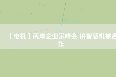 【電機(jī)】兩岸企業(yè)家峰會 拚智慧機(jī)械合作 - TECO東元電機(jī) | 變頻器·伺服電機(jī)·減速機(jī)·電機(jī)解決方案