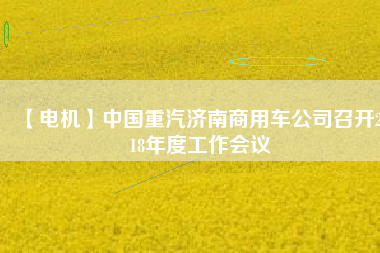 【電機(jī)】中國(guó)重汽濟(jì)南商用車公司召開2018年度工作會(huì)議 - TECO東元電機(jī) | 變頻器·伺服電機(jī)·減速機(jī)·電機(jī)解決方案