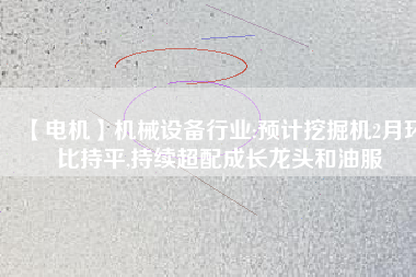 【電機(jī)】機(jī)械設(shè)備行業(yè):預(yù)計(jì)挖掘機(jī)2月環(huán)比持平,持續(xù)超配成長龍頭和油服 - TECO東元電機(jī) | 變頻器·伺服電機(jī)·減速機(jī)·電機(jī)解決方案