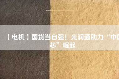 【電機(jī)】國(guó)貨當(dāng)自強(qiáng)！光潤(rùn)通助力“中國(guó)芯”崛起 - TECO東元電機(jī) | 變頻器·伺服電機(jī)·減速機(jī)·電機(jī)解決方案