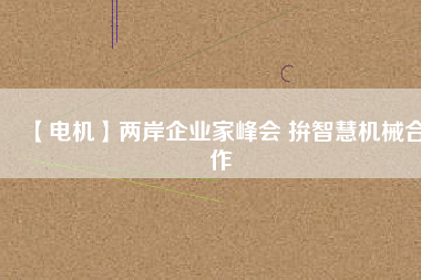 【電機(jī)】兩岸企業(yè)家峰會 拚智慧機(jī)械合作 - TECO東元電機(jī) | 變頻器·伺服電機(jī)·減速機(jī)·電機(jī)解決方案