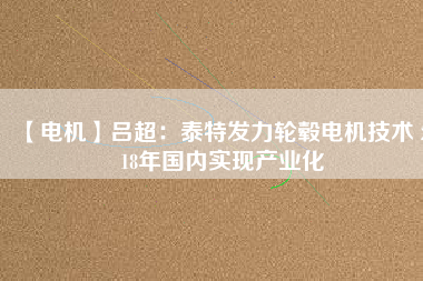 【電機(jī)】呂超:泰特發(fā)力輪轂電機(jī)技術(shù) 2018年國(guó)內(nèi)實(shí)現(xiàn)產(chǎn)業(yè)化 - TECO東元電機(jī) | 變頻器·伺服電機(jī)·減速機(jī)·電機(jī)解決方案