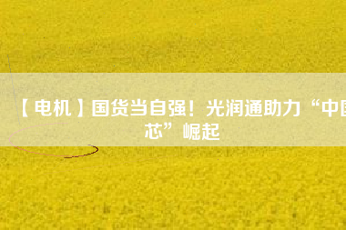 【電機(jī)】國(guó)貨當(dāng)自強(qiáng)！光潤(rùn)通助力“中國(guó)芯”崛起 - TECO東元電機(jī) | 變頻器·伺服電機(jī)·減速機(jī)·電機(jī)解決方案