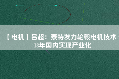【電機(jī)】呂超:泰特發(fā)力輪轂電機(jī)技術(shù) 2018年國(guó)內(nèi)實(shí)現(xiàn)產(chǎn)業(yè)化 - TECO東元電機(jī) | 變頻器·伺服電機(jī)·減速機(jī)·電機(jī)解決方案