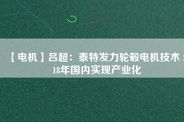 【電機(jī)】呂超:泰特發(fā)力輪轂電機(jī)技術(shù) 2018年國(guó)內(nèi)實(shí)現(xiàn)產(chǎn)業(yè)化 - TECO東元電機(jī) | 變頻器·伺服電機(jī)·減速機(jī)·電機(jī)解決方案