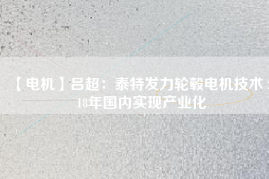 【電機(jī)】呂超:泰特發(fā)力輪轂電機(jī)技術(shù) 2018年國(guó)內(nèi)實(shí)現(xiàn)產(chǎn)業(yè)化 - TECO東元電機(jī) | 變頻器·伺服電機(jī)·減速機(jī)·電機(jī)解決方案