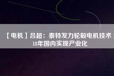 【電機(jī)】呂超:泰特發(fā)力輪轂電機(jī)技術(shù) 2018年國(guó)內(nèi)實(shí)現(xiàn)產(chǎn)業(yè)化 - TECO東元電機(jī) | 變頻器·伺服電機(jī)·減速機(jī)·電機(jī)解決方案