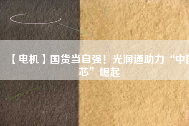 【電機(jī)】國(guó)貨當(dāng)自強(qiáng)！光潤(rùn)通助力“中國(guó)芯”崛起 - TECO東元電機(jī) | 變頻器·伺服電機(jī)·減速機(jī)·電機(jī)解決方案