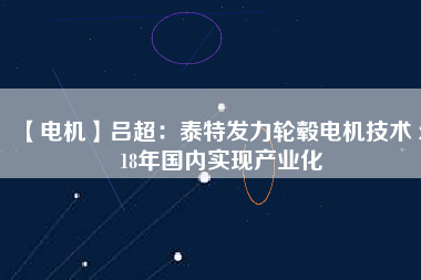 【電機(jī)】呂超:泰特發(fā)力輪轂電機(jī)技術(shù) 2018年國(guó)內(nèi)實(shí)現(xiàn)產(chǎn)業(yè)化 - TECO東元電機(jī) | 變頻器·伺服電機(jī)·減速機(jī)·電機(jī)解決方案