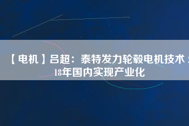 【電機(jī)】呂超:泰特發(fā)力輪轂電機(jī)技術(shù) 2018年國(guó)內(nèi)實(shí)現(xiàn)產(chǎn)業(yè)化 - TECO東元電機(jī) | 變頻器·伺服電機(jī)·減速機(jī)·電機(jī)解決方案