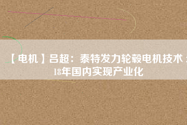 【電機(jī)】呂超:泰特發(fā)力輪轂電機(jī)技術(shù) 2018年國(guó)內(nèi)實(shí)現(xiàn)產(chǎn)業(yè)化 - TECO東元電機(jī) | 變頻器·伺服電機(jī)·減速機(jī)·電機(jī)解決方案