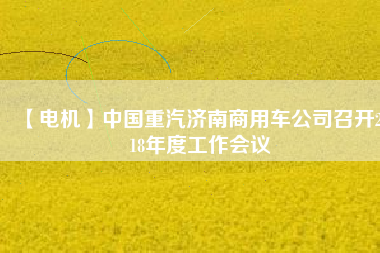 【電機(jī)】中國(guó)重汽濟(jì)南商用車公司召開2018年度工作會(huì)議 - TECO東元電機(jī) | 變頻器·伺服電機(jī)·減速機(jī)·電機(jī)解決方案