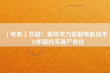 【電機(jī)】呂超:泰特發(fā)力輪轂電機(jī)技術(shù) 2018年國(guó)內(nèi)實(shí)現(xiàn)產(chǎn)業(yè)化 - TECO東元電機(jī) | 變頻器·伺服電機(jī)·減速機(jī)·電機(jī)解決方案