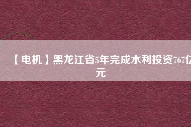 【電機(jī)】黑龍江省5年完成水利投資767億元 - TECO東元電機(jī) | 變頻器·伺服電機(jī)·減速機(jī)·電機(jī)解決方案