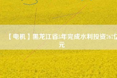 【電機(jī)】黑龍江省5年完成水利投資767億元 - TECO東元電機(jī) | 變頻器·伺服電機(jī)·減速機(jī)·電機(jī)解決方案