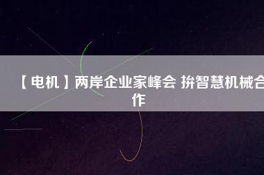 【電機(jī)】兩岸企業(yè)家峰會 拚智慧機(jī)械合作 - TECO東元電機(jī) | 變頻器·伺服電機(jī)·減速機(jī)·電機(jī)解決方案