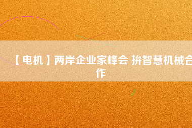 【電機(jī)】兩岸企業(yè)家峰會 拚智慧機(jī)械合作 - TECO東元電機(jī) | 變頻器·伺服電機(jī)·減速機(jī)·電機(jī)解決方案