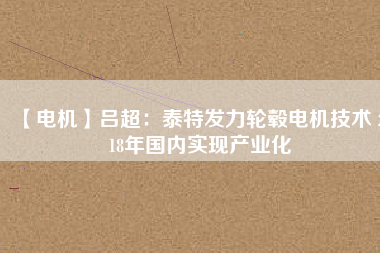 【電機(jī)】呂超:泰特發(fā)力輪轂電機(jī)技術(shù) 2018年國(guó)內(nèi)實(shí)現(xiàn)產(chǎn)業(yè)化 - TECO東元電機(jī) | 變頻器·伺服電機(jī)·減速機(jī)·電機(jī)解決方案