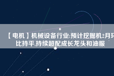【電機(jī)】機(jī)械設(shè)備行業(yè):預(yù)計(jì)挖掘機(jī)2月環(huán)比持平,持續(xù)超配成長龍頭和油服 - TECO東元電機(jī) | 變頻器·伺服電機(jī)·減速機(jī)·電機(jī)解決方案