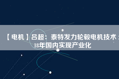 【電機(jī)】呂超:泰特發(fā)力輪轂電機(jī)技術(shù) 2018年國(guó)內(nèi)實(shí)現(xiàn)產(chǎn)業(yè)化 - TECO東元電機(jī) | 變頻器·伺服電機(jī)·減速機(jī)·電機(jī)解決方案