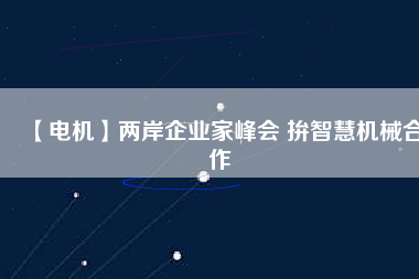 【電機(jī)】兩岸企業(yè)家峰會 拚智慧機(jī)械合作 - TECO東元電機(jī) | 變頻器·伺服電機(jī)·減速機(jī)·電機(jī)解決方案