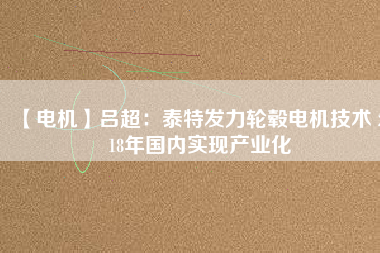 【電機(jī)】呂超:泰特發(fā)力輪轂電機(jī)技術(shù) 2018年國(guó)內(nèi)實(shí)現(xiàn)產(chǎn)業(yè)化 - TECO東元電機(jī) | 變頻器·伺服電機(jī)·減速機(jī)·電機(jī)解決方案