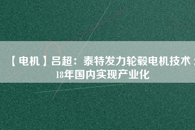 【電機(jī)】呂超:泰特發(fā)力輪轂電機(jī)技術(shù) 2018年國(guó)內(nèi)實(shí)現(xiàn)產(chǎn)業(yè)化 - TECO東元電機(jī) | 變頻器·伺服電機(jī)·減速機(jī)·電機(jī)解決方案