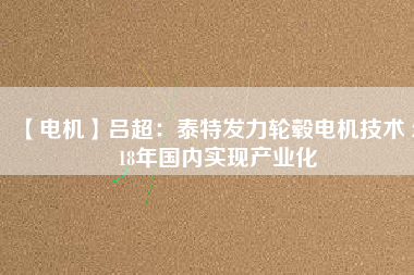 【電機(jī)】呂超:泰特發(fā)力輪轂電機(jī)技術(shù) 2018年國(guó)內(nèi)實(shí)現(xiàn)產(chǎn)業(yè)化 - TECO東元電機(jī) | 變頻器·伺服電機(jī)·減速機(jī)·電機(jī)解決方案