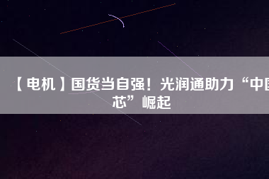 【電機(jī)】國(guó)貨當(dāng)自強(qiáng)！光潤(rùn)通助力“中國(guó)芯”崛起 - TECO東元電機(jī) | 變頻器·伺服電機(jī)·減速機(jī)·電機(jī)解決方案