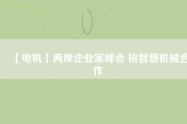 【電機(jī)】兩岸企業(yè)家峰會 拚智慧機(jī)械合作 - TECO東元電機(jī) | 變頻器·伺服電機(jī)·減速機(jī)·電機(jī)解決方案