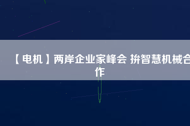 【電機(jī)】兩岸企業(yè)家峰會 拚智慧機(jī)械合作 - TECO東元電機(jī) | 變頻器·伺服電機(jī)·減速機(jī)·電機(jī)解決方案