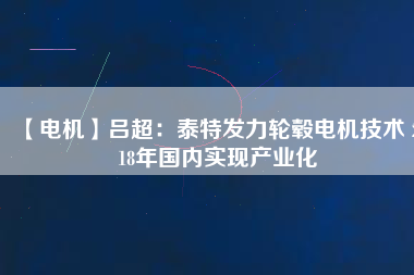 【電機(jī)】呂超:泰特發(fā)力輪轂電機(jī)技術(shù) 2018年國(guó)內(nèi)實(shí)現(xiàn)產(chǎn)業(yè)化 - TECO東元電機(jī) | 變頻器·伺服電機(jī)·減速機(jī)·電機(jī)解決方案