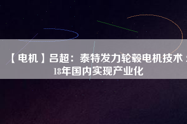 【電機(jī)】呂超:泰特發(fā)力輪轂電機(jī)技術(shù) 2018年國(guó)內(nèi)實(shí)現(xiàn)產(chǎn)業(yè)化 - TECO東元電機(jī) | 變頻器·伺服電機(jī)·減速機(jī)·電機(jī)解決方案