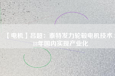 【電機(jī)】呂超:泰特發(fā)力輪轂電機(jī)技術(shù) 2018年國(guó)內(nèi)實(shí)現(xiàn)產(chǎn)業(yè)化 - TECO東元電機(jī) | 變頻器·伺服電機(jī)·減速機(jī)·電機(jī)解決方案