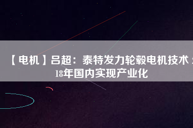 【電機(jī)】呂超:泰特發(fā)力輪轂電機(jī)技術(shù) 2018年國(guó)內(nèi)實(shí)現(xiàn)產(chǎn)業(yè)化 - TECO東元電機(jī) | 變頻器·伺服電機(jī)·減速機(jī)·電機(jī)解決方案