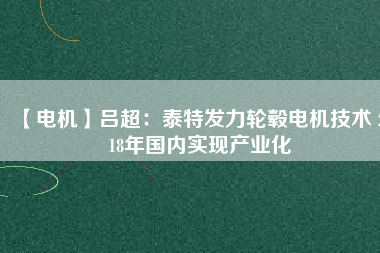 【電機(jī)】呂超:泰特發(fā)力輪轂電機(jī)技術(shù) 2018年國(guó)內(nèi)實(shí)現(xiàn)產(chǎn)業(yè)化 - TECO東元電機(jī) | 變頻器·伺服電機(jī)·減速機(jī)·電機(jī)解決方案