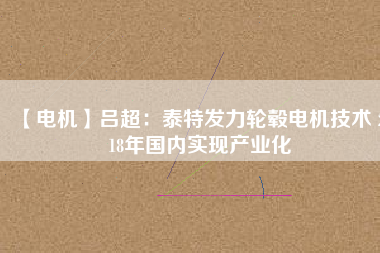 【電機(jī)】呂超:泰特發(fā)力輪轂電機(jī)技術(shù) 2018年國(guó)內(nèi)實(shí)現(xiàn)產(chǎn)業(yè)化 - TECO東元電機(jī) | 變頻器·伺服電機(jī)·減速機(jī)·電機(jī)解決方案