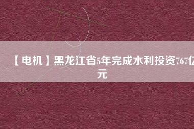 【電機(jī)】黑龍江省5年完成水利投資767億元 - TECO東元電機(jī) | 變頻器·伺服電機(jī)·減速機(jī)·電機(jī)解決方案