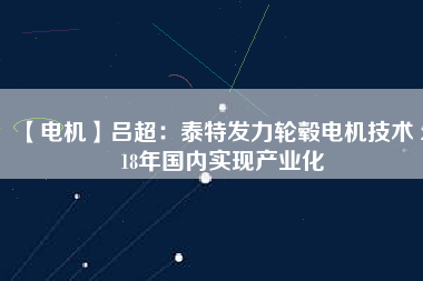 【電機(jī)】呂超:泰特發(fā)力輪轂電機(jī)技術(shù) 2018年國(guó)內(nèi)實(shí)現(xiàn)產(chǎn)業(yè)化 - TECO東元電機(jī) | 變頻器·伺服電機(jī)·減速機(jī)·電機(jī)解決方案