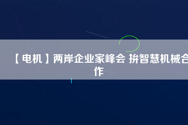 【電機(jī)】兩岸企業(yè)家峰會 拚智慧機(jī)械合作 - TECO東元電機(jī) | 變頻器·伺服電機(jī)·減速機(jī)·電機(jī)解決方案