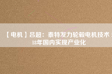 【電機(jī)】呂超:泰特發(fā)力輪轂電機(jī)技術(shù) 2018年國(guó)內(nèi)實(shí)現(xiàn)產(chǎn)業(yè)化 - TECO東元電機(jī) | 變頻器·伺服電機(jī)·減速機(jī)·電機(jī)解決方案